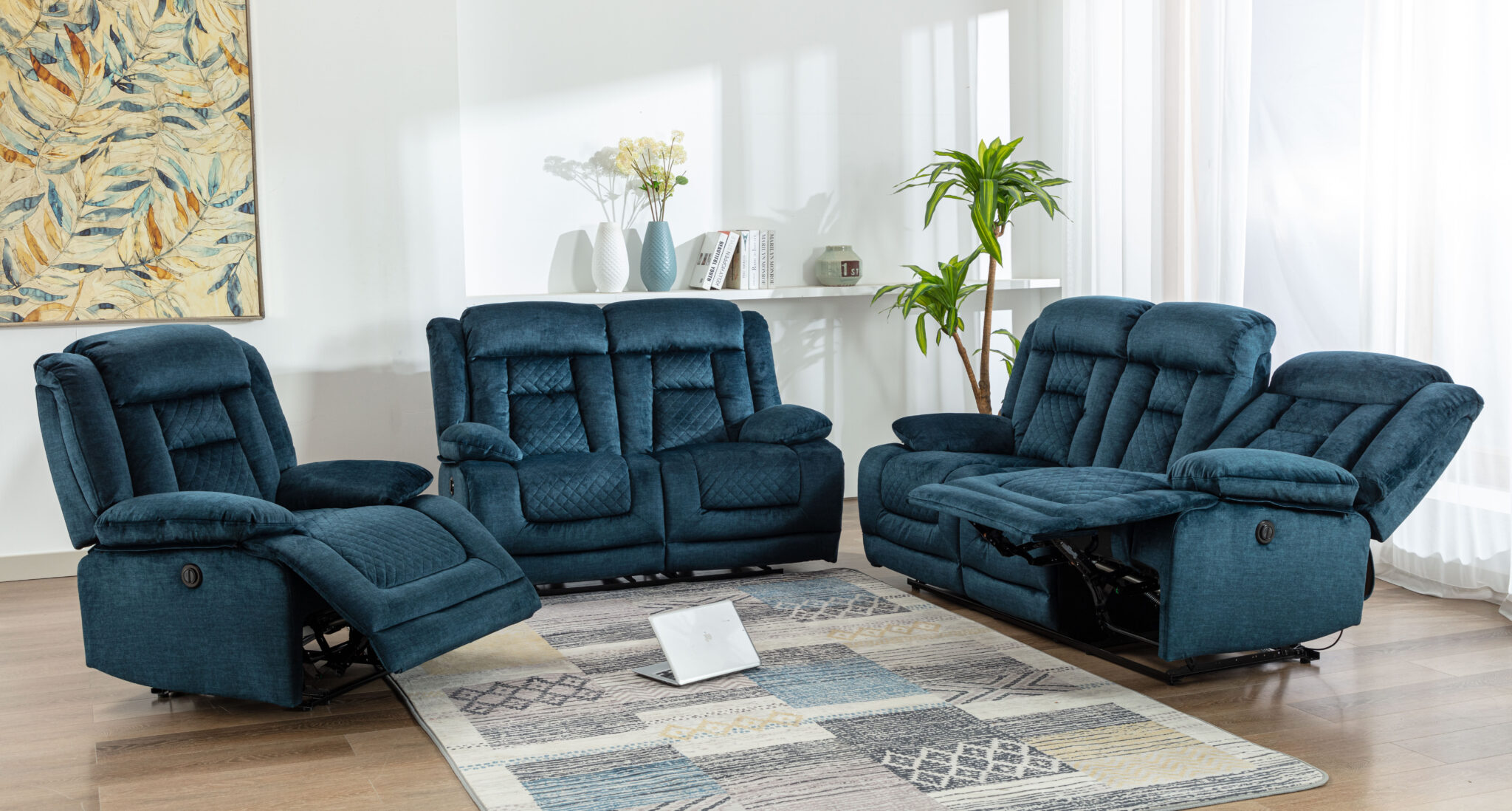 Diamond 3-2-1 Electric Recliner Sofa Set – Beds Paisley