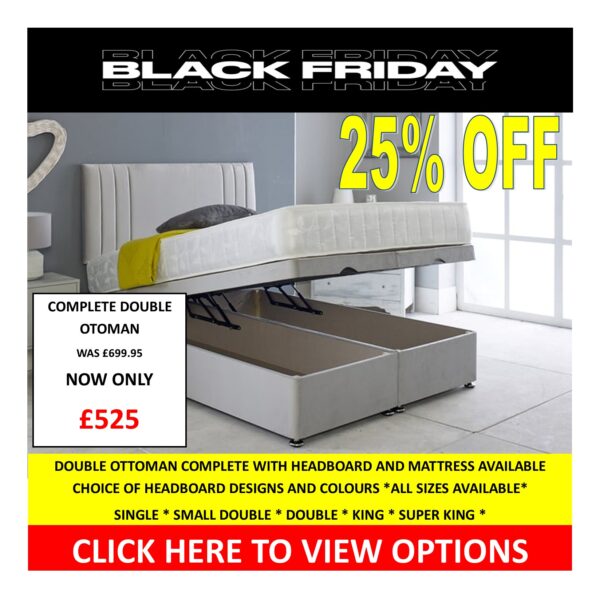 Sierra Complete Ottoman Bed Set Including Mattress & Headboard